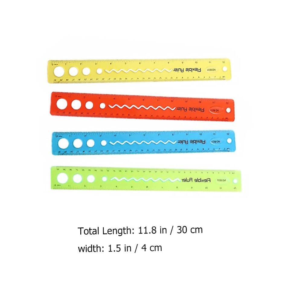 Amazon | MAGICLULU 4個 曲がる定規 ポータブル フレキシブル